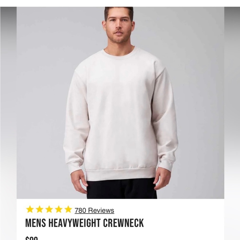 TALENTLESS Men's White Crewneck Sweater